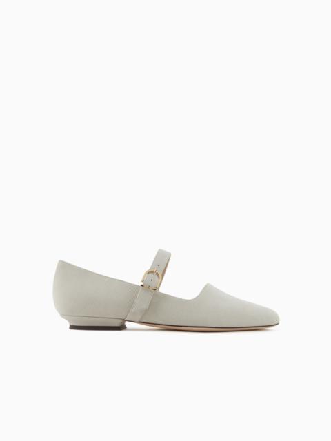 GIORGIO ARMANI LEATHER BALLERINAS WITH STRAP