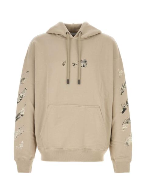 Off-White Off White Men Cappuccino Cotton Oversize Sweatshirt
