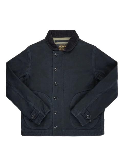 Iron Heart IHM-48-KHA 12oz Whipcord Lightweight N1 Deck Jacket - Black