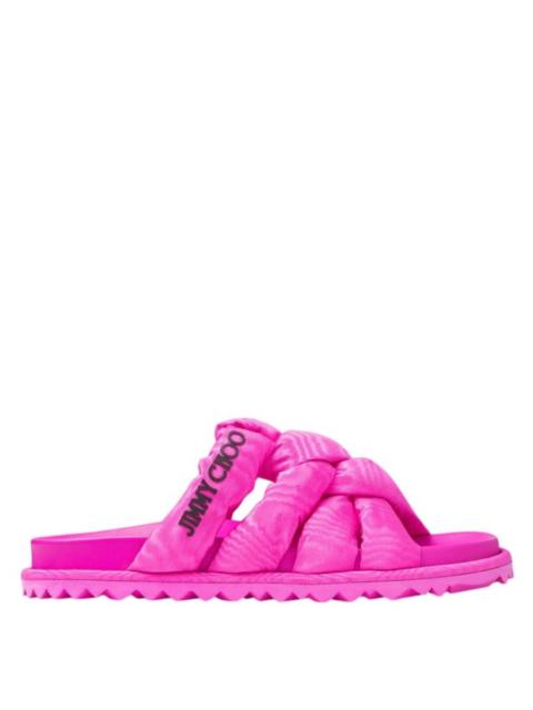 JIMMY CHOO Jimmy Choo Kes Moire Fabric Flat Sandals