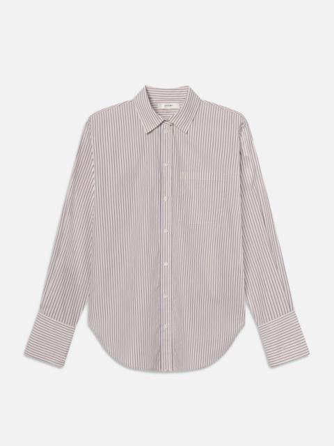 FRAME The Striped Boy Shirt in Aubergine Multi