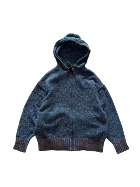 Marni Marni Knitted Zip Oversized Hoodie Sweater MIX COLOUR YARN