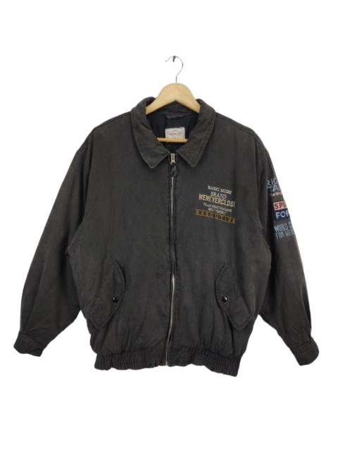 Other Designers Vintage - Vintage Bomber Jacket American Sports Sun Faded