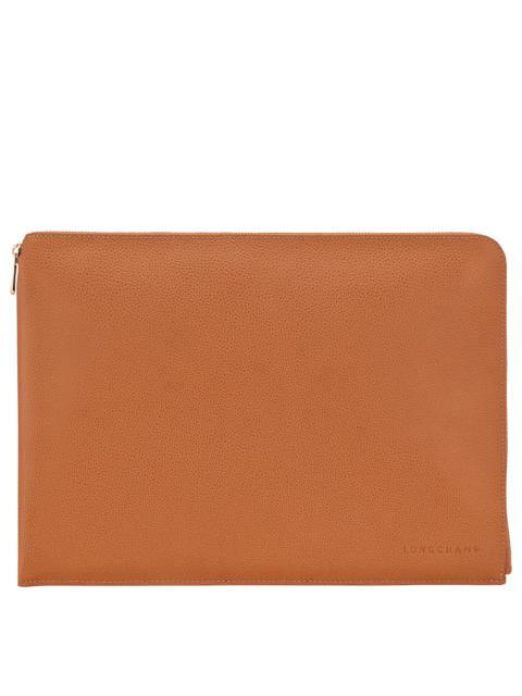 Longchamp Le Foulonné Laptop case Amber - Leather
