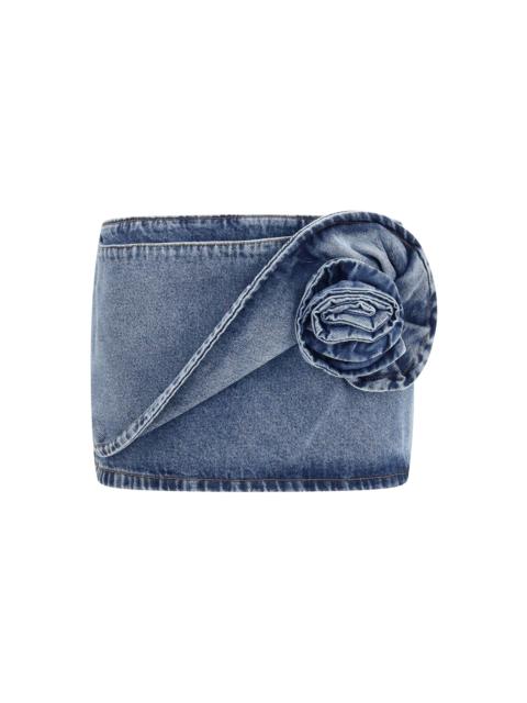 MAGDA BUTRYM Magda Butrym Women Twisted Floral Denim Mini Skirt