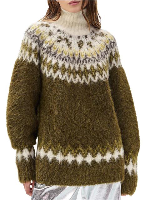 rag & bone Beth Oversized Fair Isle Turtleneck Sweater