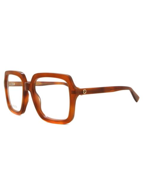 GUCCI Gucci Demo Square Ladies Eyeglasses GG1318O 002 55