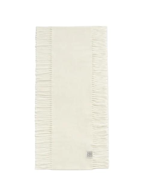 TOTEME Cashmere Tassel Scarf in Off-White