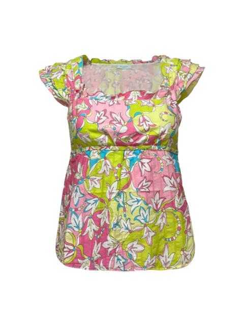 PUCCI EMILIO PUCCI Floral Print Short Sleeve Top