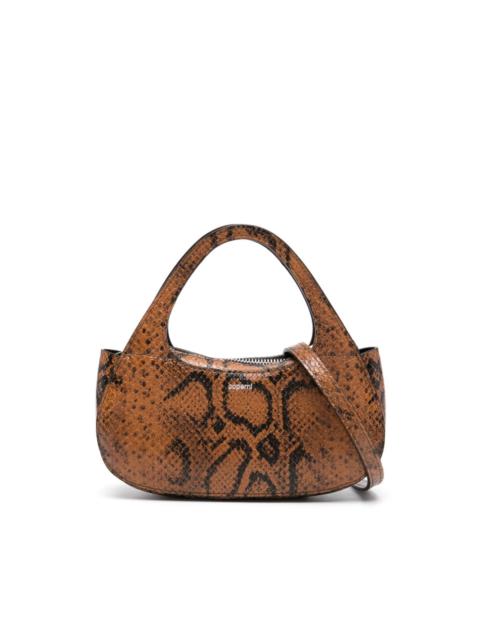 micro snake-print bag