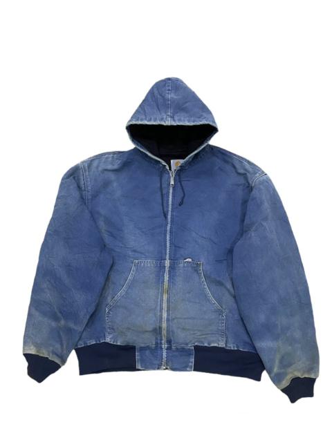Other Designers Vintage - Carhartt Jacket Type J132 Sun Faded Hoodie Jacket