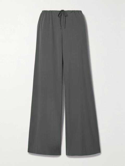 The Row Barrie Wide-leg Wool-crepe Pants