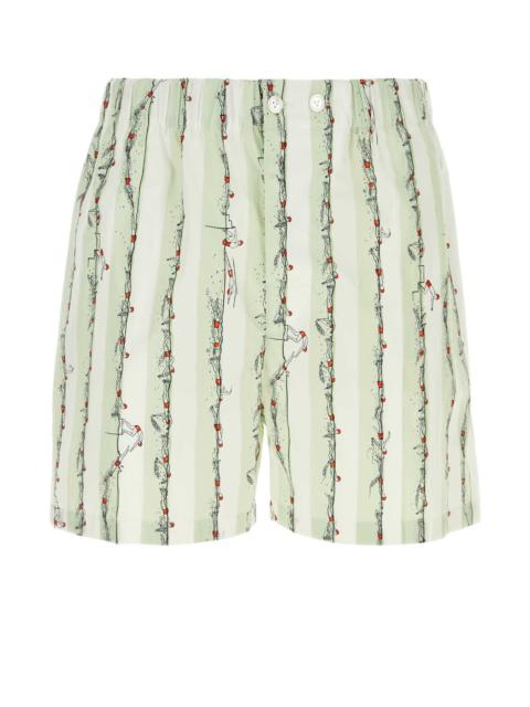 Bottega Veneta Bottega Veneta Men Printed Poplin Bermuda Shorts