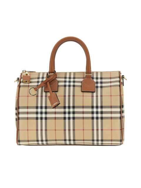 Burberry Burberry Medium Check Bowling Bag Beige