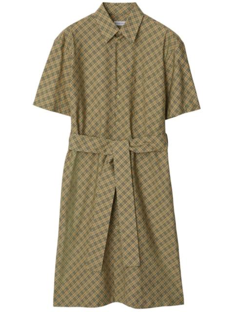 Burberry checked cotton shirtdress
