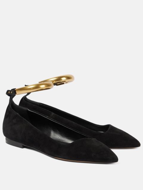 Isabel Marant Leanor embellished leather ballet flats
