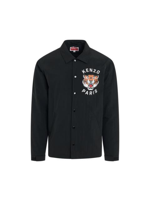 KENZO Lucky Tiger Padded Coach Jacket in Black