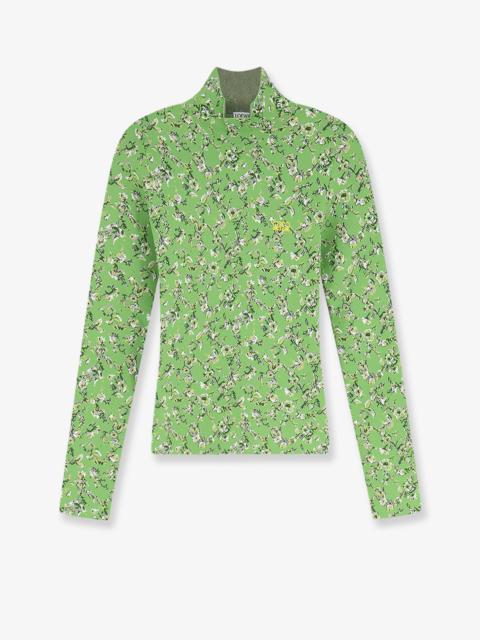 Loewe Loewe Viscose Blend Floral Motif Top Green