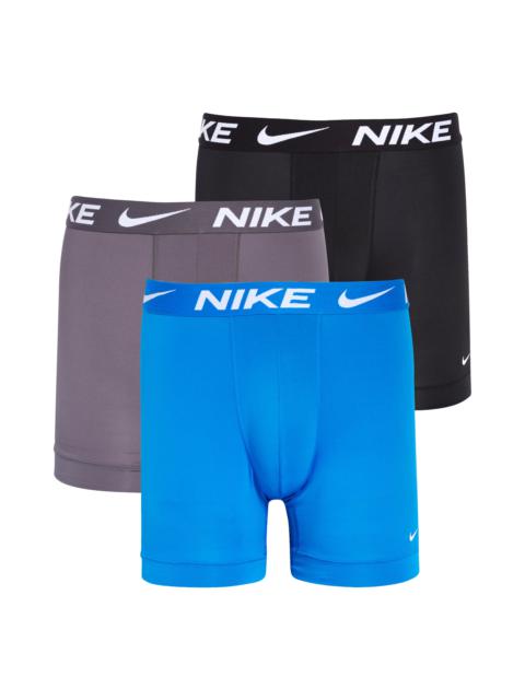 Nike Nike 3-Pack Dri-FIT Essential Micro Boxer Briefs in Photo Blue/Grey/Black at Nordstrom