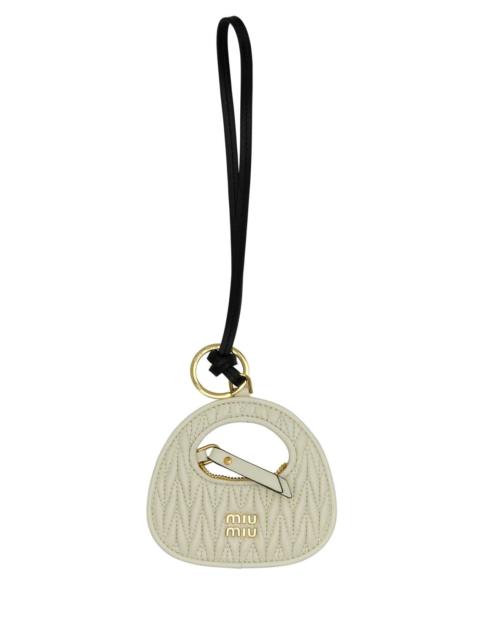 Miu Miu Miu Miu Women Ivory Leather Keyring