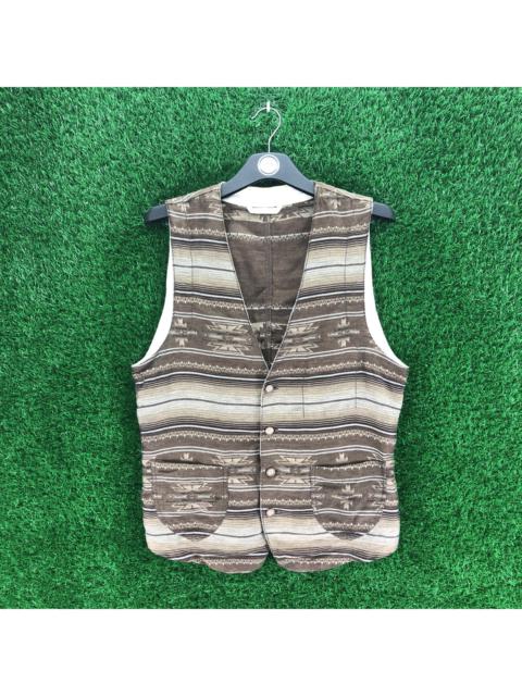 Other Designers Vintage - Vintage 90's Vest Navajo Native Buckle Back by Takio Kikuchi
