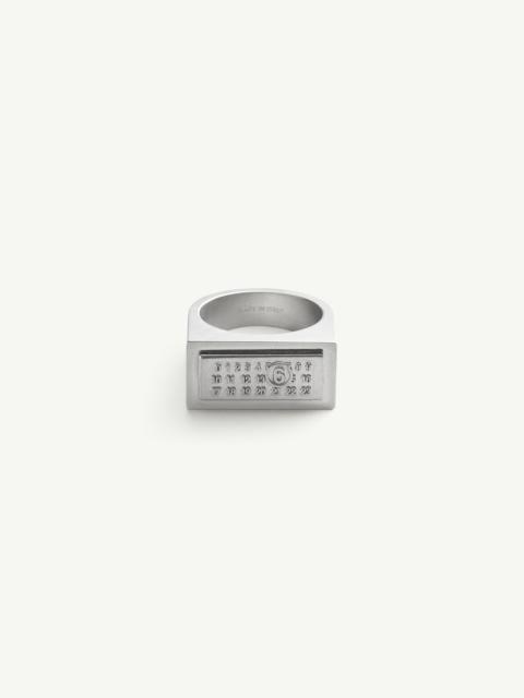 MM6 Maison Margiela Numeric rectangle ring