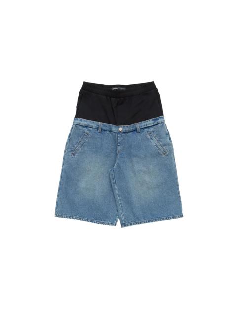SPENCER BADU Spencer Badu Dropped Denim Shorts Blue