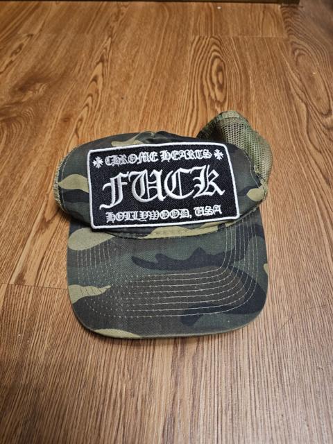 Chrome Hearts Rare Vintage CH Camo "FUCK" Trucker Hat