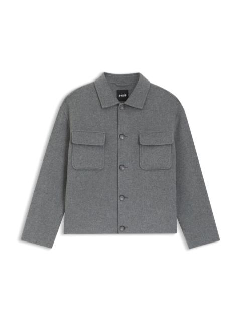 BOSS MELANGE RELAXED-FIT JACKET IN A WOOL BLEND