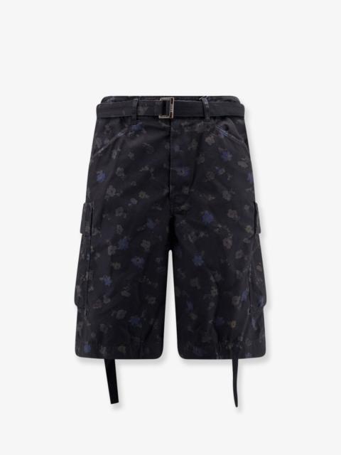 sacai Sacai Men Printed Cotton Shorts