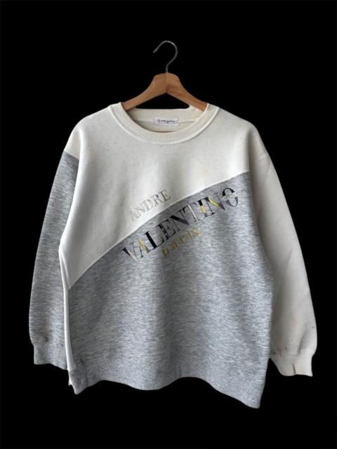 Other Designers Vintage Andre Valentino Paris Embroidered Logo Crewneck