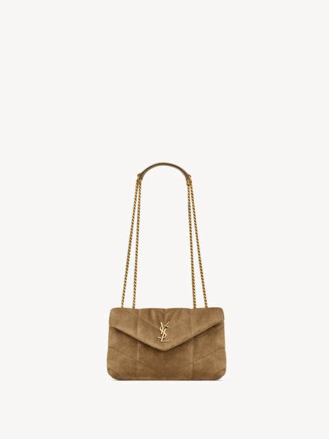 SAINT LAURENT TOY PUFFER IN SUEDE