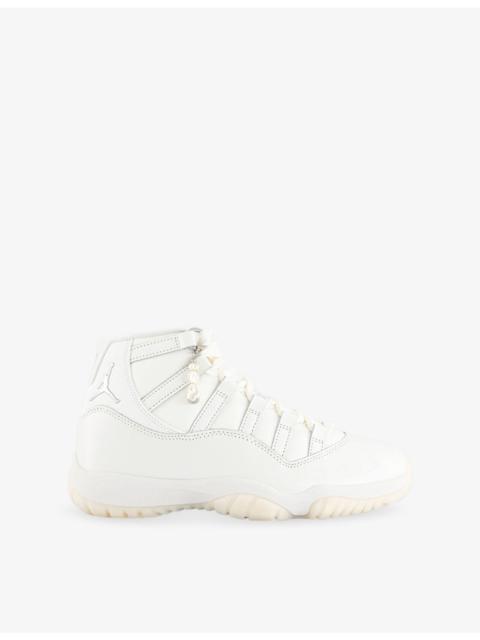 Jordan Air Jordan 11 Retro Leather Mid-Top Trainers