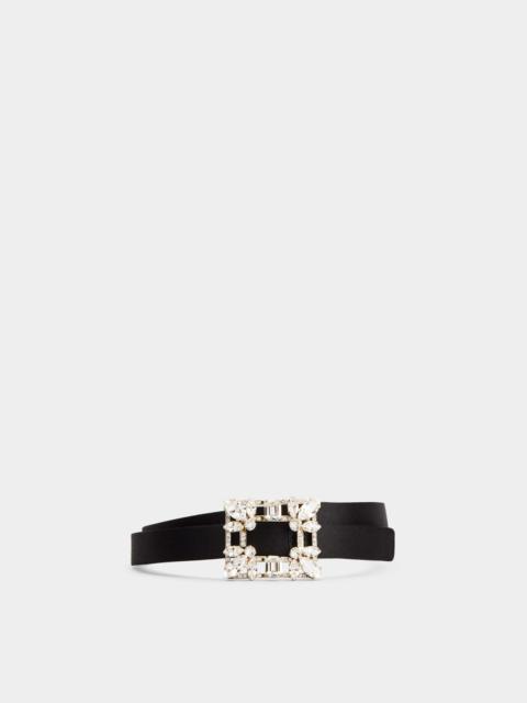 Roger Vivier Broche Vivier Buckle Belt in Satin