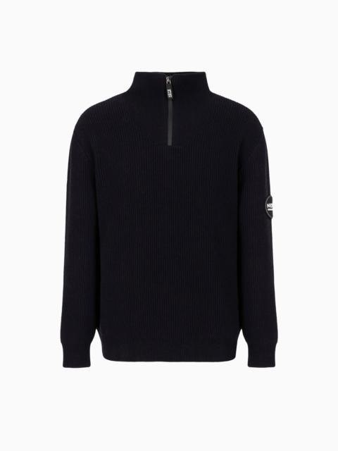GIORGIO ARMANI GIORGIO ARMANI NEVE MOCK-NECK JUMPER IN WOOL AND CASHMERE