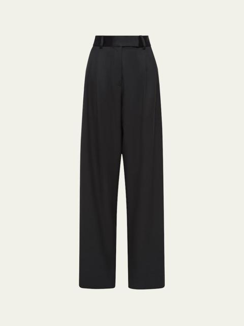 ESSE Studios Classico Pleated Straight-Leg Tux Trousers