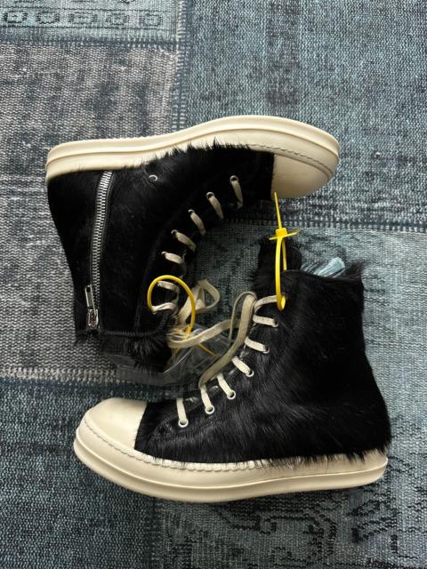 Rick Owens Rick Owens Horsehair High-Top Sneakers