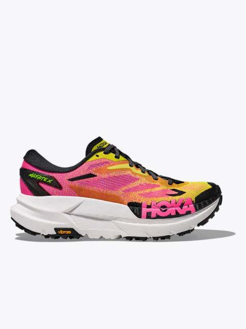 HOKA Men's Mafate X Shoes in Neon Hoka Citrus/Neon Rose