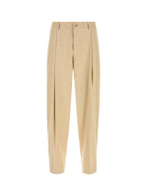 Dolce & Gabbana Dolce & Gabbana Men Sand Tweed Wide-Leg Pant