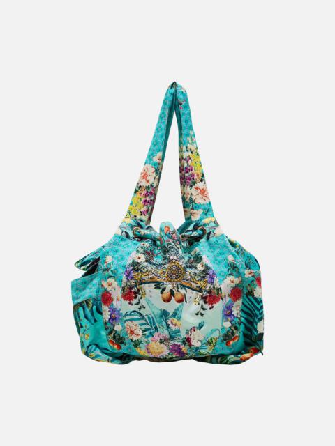 CAMILLA DRAWSTRING BEACH BAG