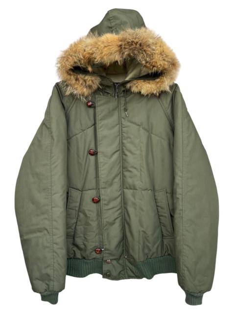 Other Designers JCPenney - Vintage JCPenny Puffer Fur Green Hooded Jacket