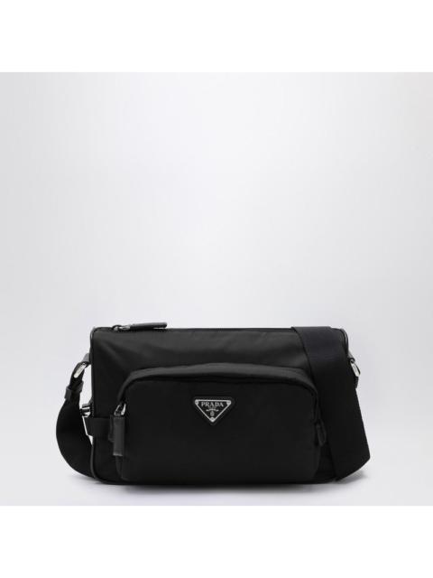 Prada Prada Medium Black Crossbody Bag In Re-Nylon And Saffiano Men
