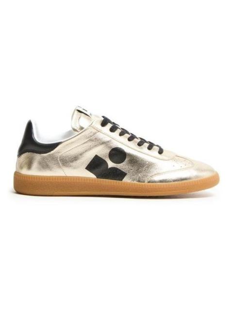 Isabel Marant ISABEL MARANT Kaycee Gold Black Leather Sneakers New & Authe