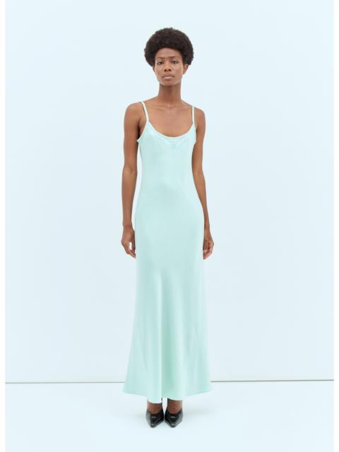 Miu Miu Miu Miu Women Logo Patch Satin Dress