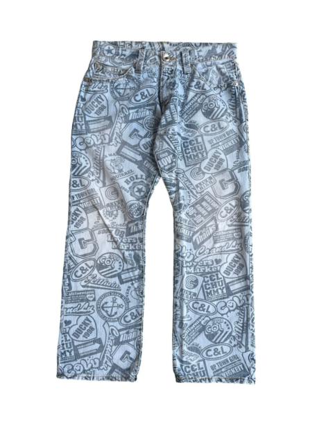If Six Was Nine - Co & Lu 🔥 All Over Print Logo Denim Jeans