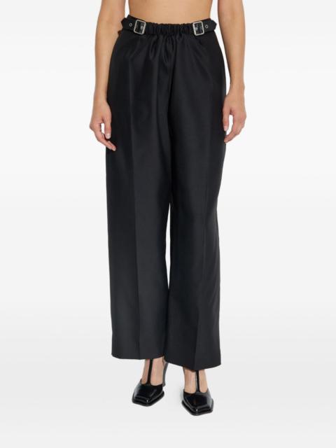 Loewe Loewe Women Wool And Silk Belted Trousers