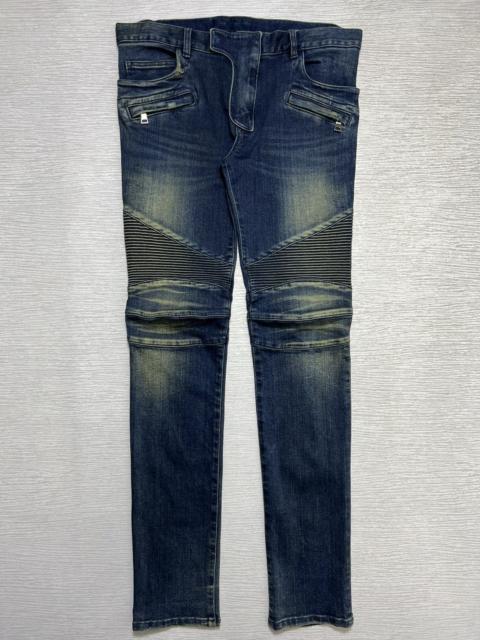 Balmain Balmain - Christophe Decarnin - Washed Biker Jeans