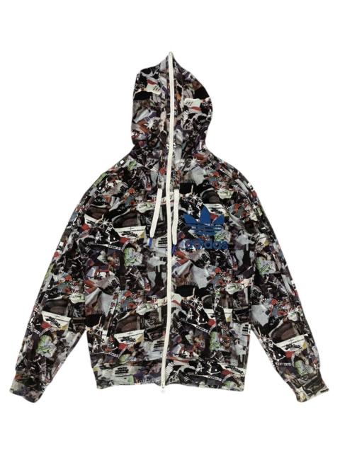 adidas Vintage Fullzip & Fullprint Adidas Sweater Jacket Hoodie
