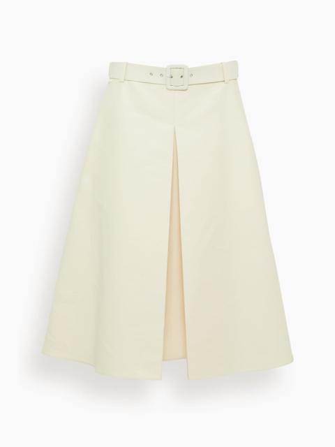 Marni Cotton A-Line Skirt in Ivory