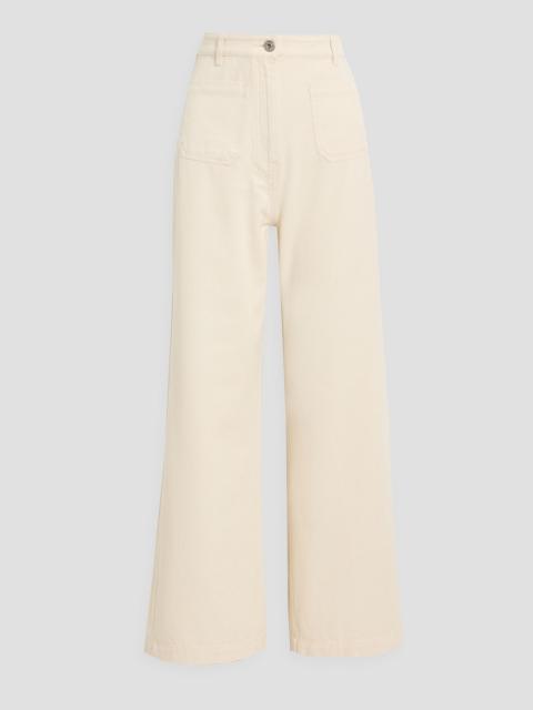 WEEKEND Max Mara Filtro cotton-twill wide-leg pants